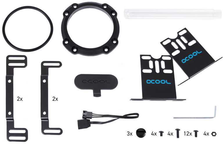 Alphacool Eisbecher Aurora D5 250 mm, įskaitant Alphacool VPP Apex D5 – Acetalas/stiklas