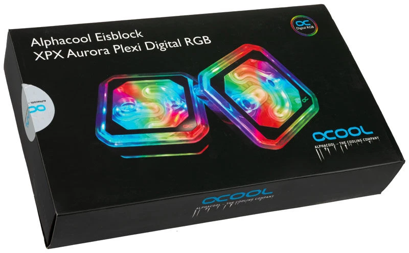 Alphacool Eisblock XPX Aurora CPU – Acryl Juodas Digital RGB