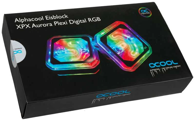 Alphacool Eisblock XPX Aurora CPU – Acryl Juodas Digital RGB