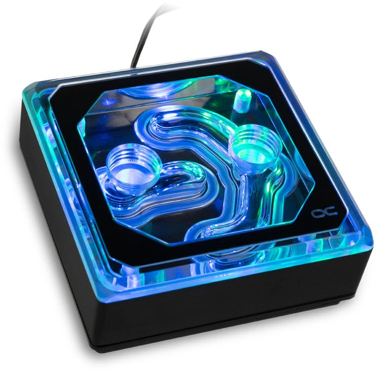 Alphacool Eisblock XPX Aurora Edge CPU – Acrylic Juodas Digital RGB