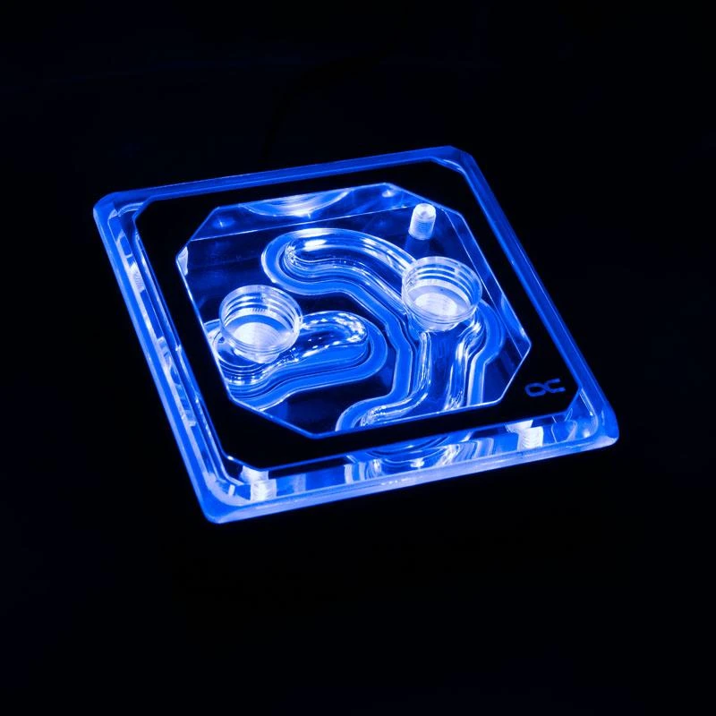 Alphacool Eisblock XPX Aurora Edge CPU – Acrylic Juodas Digital RGB