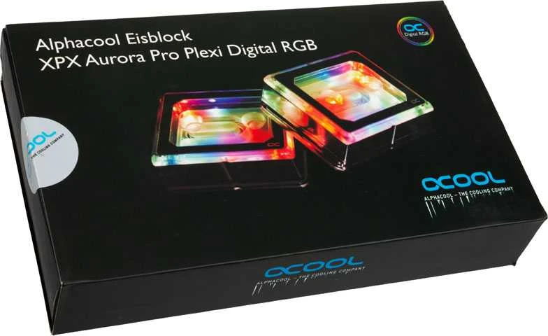Alphacool Eisblock XPX Aurora Pro CPU – Acrylic Juodas Digital RGB