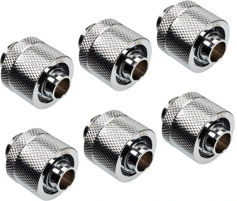 Alphacool Eiszapfen 16/10 mm įsukama jungtis G1/4, 6-Pack – chromas