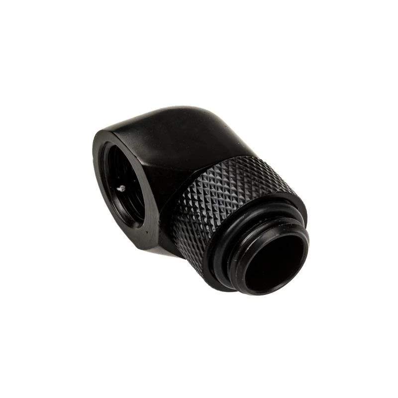 Alphacool Eiszapfen Adapteris 90 laipsnių G1/4 colio kištukas į G1/4 colio kištuką, pasukamas, juodas