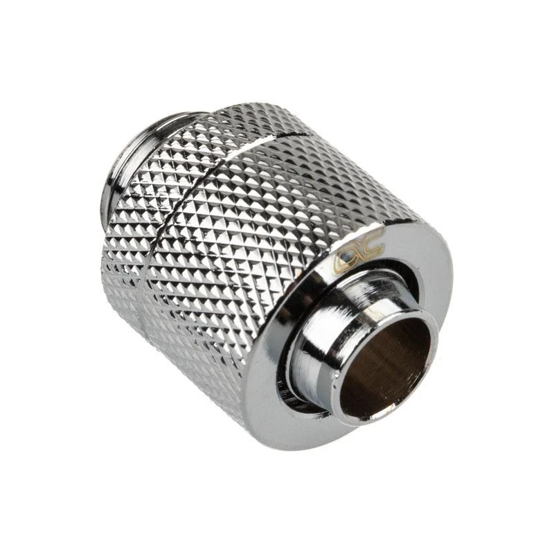 „Alphacool“ jungtis su tiesia G1/4 colio vidinio sriegio jungtimi ir 13/10 mm chromo sidabriniu vamzdžiu