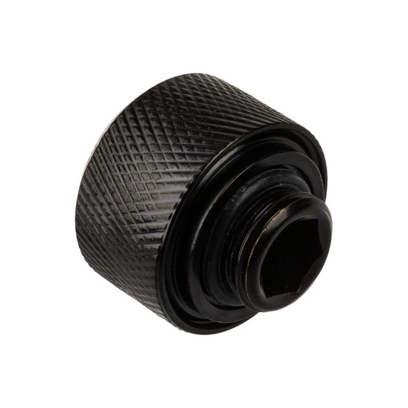 Alphacool juoda 16 mm jungtis su nraižyta tekstūra