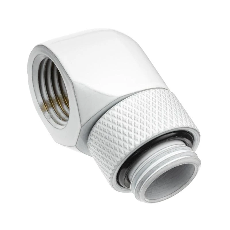 Alphacool Eiszapfen L pasukama jungtis G1/4 Moteris į G1/4 Moteris – Baltas