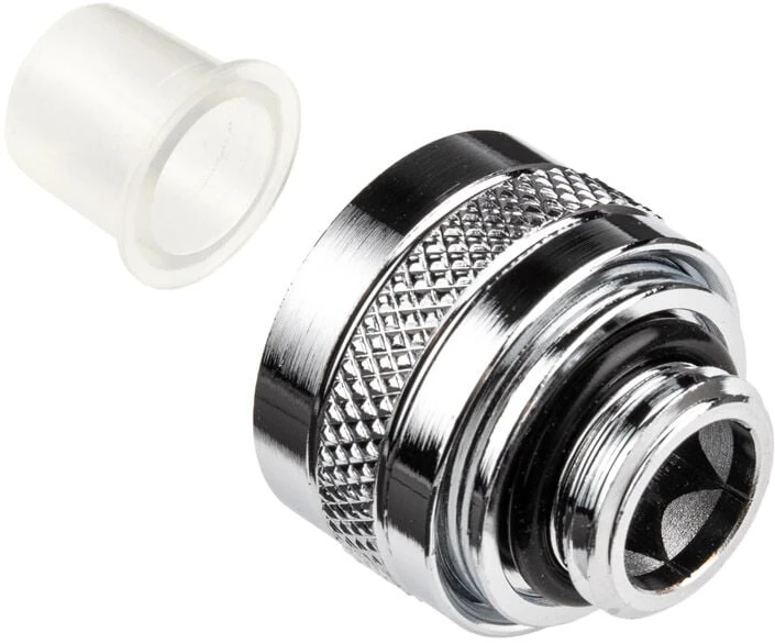 „Alphacool Eiszapfen Pro“ jungtis, 13 mm kietas vamzdelis, G1/4, 6 vnt. pakuotėje, chromuotas