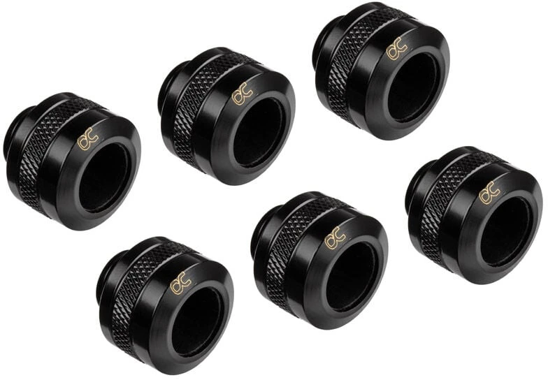 Alphacool Icicle Pro montavimas 13 mm kieto vamzdžio G1/4, 6 paketų – juodas