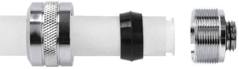 „Alphacool Eiszapfen Pro“ jungtis, 13 mm kietas vamzdelis, G1/4, 6 vnt. pakuotėje, chromuotas