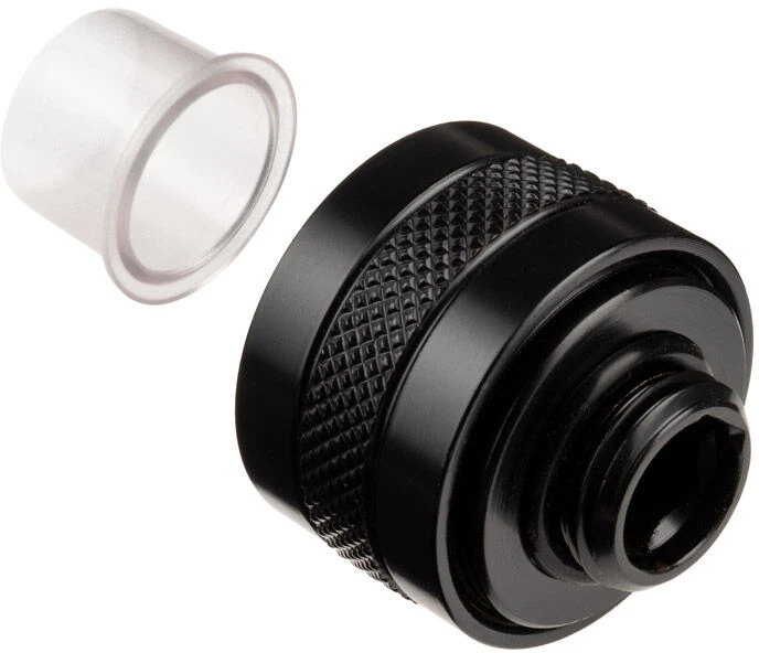 „Alphacool Eiszapfen Pro“ jungtis, 16 mm kietas vamzdelis, G1/4 colio, juodas