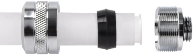 „Alphacool Eiszapfen Pro“ jungtis, 16 mm kietas vamzdelis, G1/4, 6 vnt. pakuotėje, chromuotas