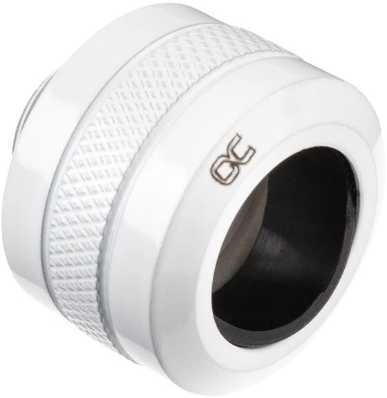 Alphacool „Icicle Pro“ jungtis, 16 mm kietas vamzdelis, G1/4, 6 vnt. pakuotėje – baltas