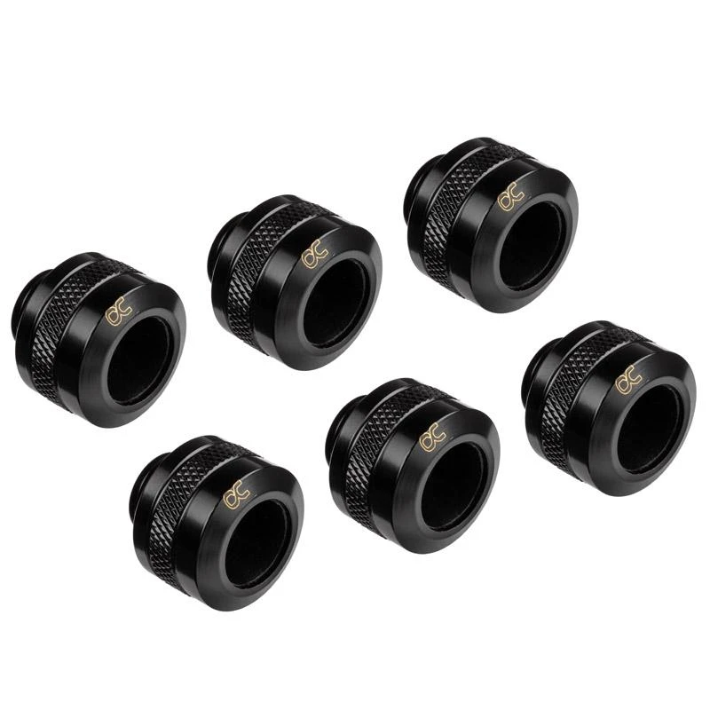 Alphacool Icicle Pro montavimas 13 mm kieto vamzdžio G1/4, 6 paketų – juodas