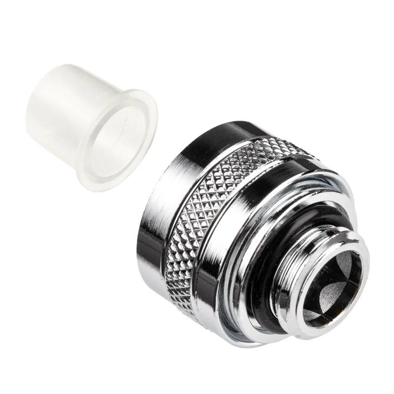 „Alphacool Eiszapfen Pro“ jungtis, 13 mm kietas vamzdelis, G1/4, 6 vnt. pakuotėje, chromuotas