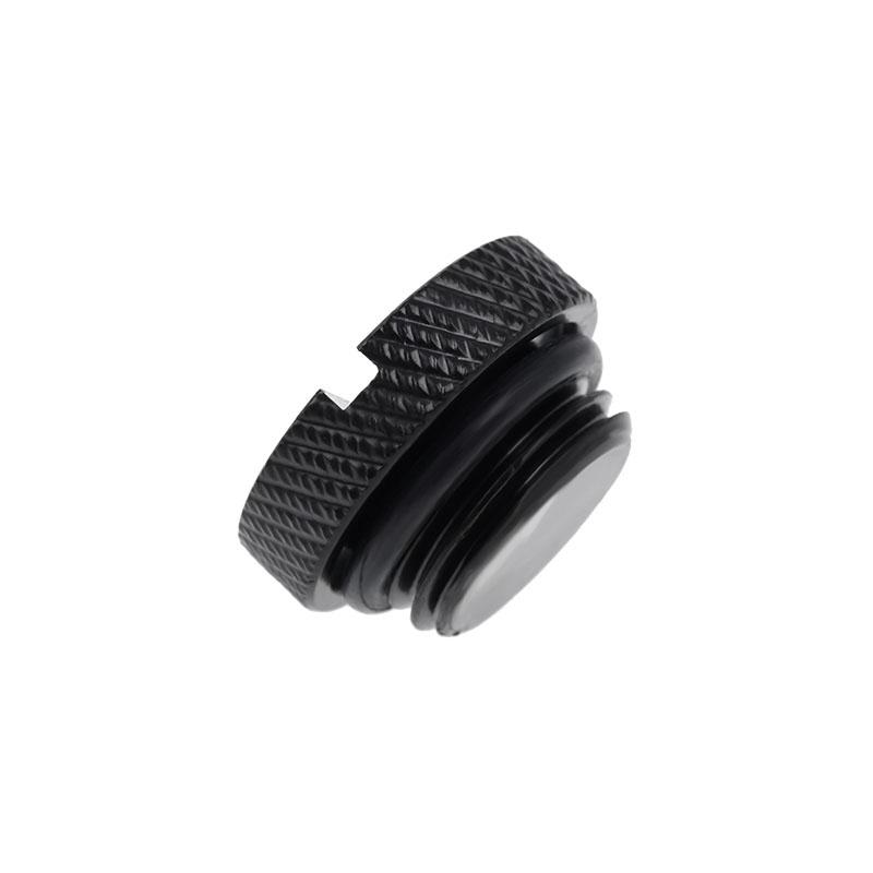 Alphacool Eiszapfen Stop Fitting G1/4, juodas – 6 pakuotė