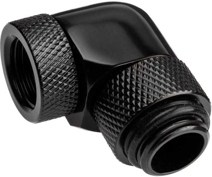 Alphacool Eiszapfen 90 laipsnių kampo adapteris, juodas