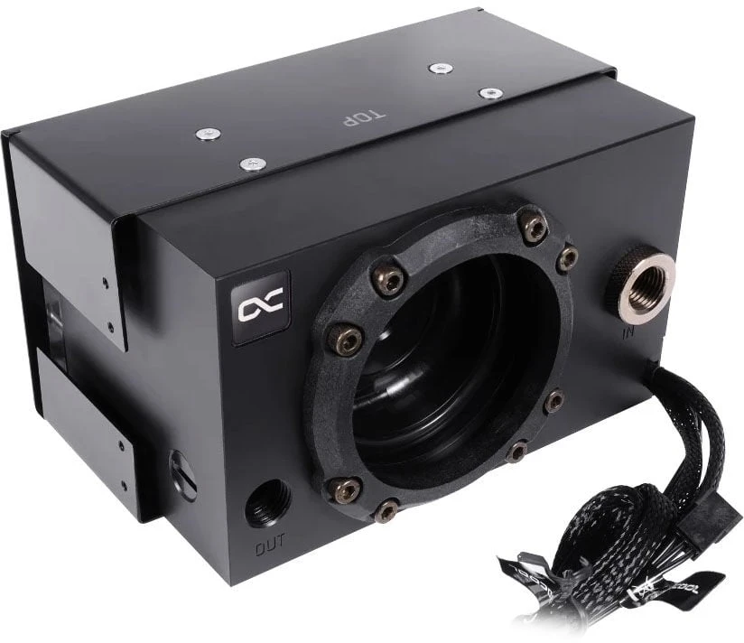 Alphacool ES 2U išsiplėtimo bakas D5 su srauto / temperatūros jutikliu