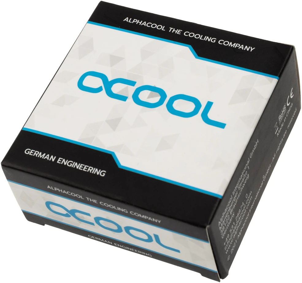 „Alphacool ES D“ kištukas, 20–35 mm, G1/4 išorinis sriegis į G1/4 išorinį sriegi, chromuotas