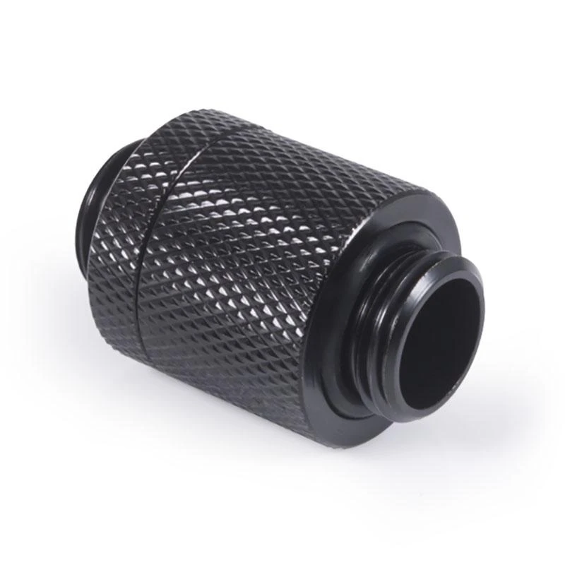 „Alphacool ES D“ kištukas, 20 mm, G1/4 IG į G1/4 IG – gilus juodas