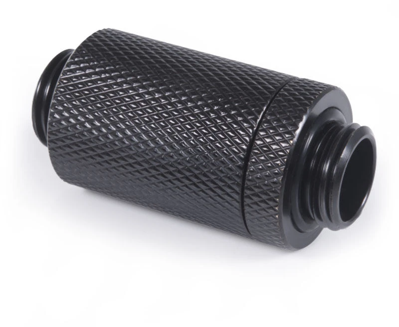 Alphacool ES D-Plug, 31.5-46.5mm, G1/4 male to G1/4 male – juodas
