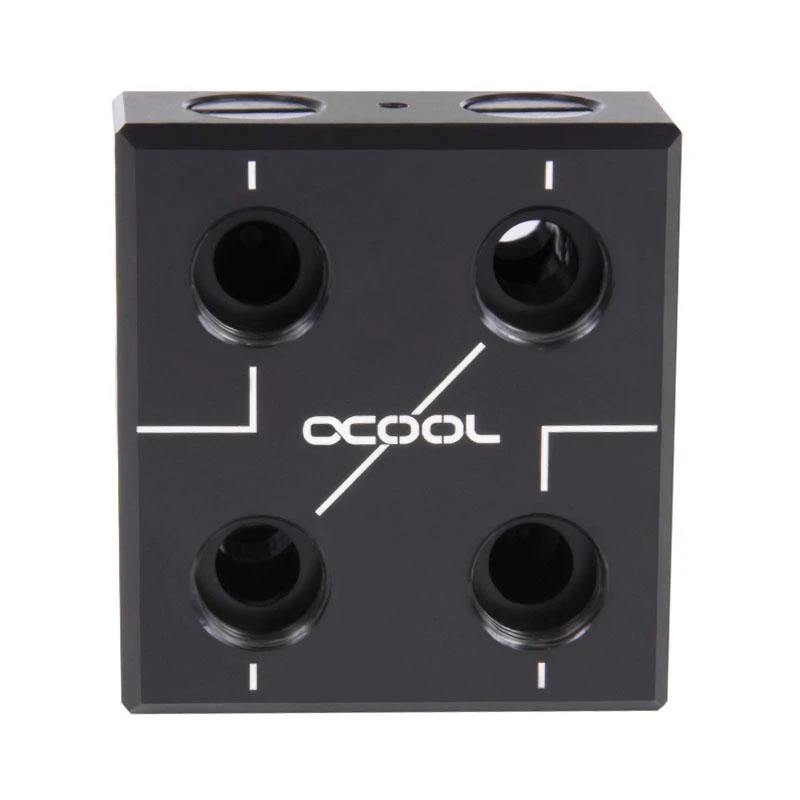 Alphacool ES Distro Plate C2 juodas skysčio paskirstymo blokas