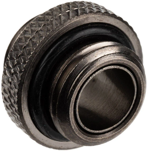 „Alphacool ES“ dvigubas adapteris, kištukas, G1/4 lizdas į G1/4 lizdą – juodas