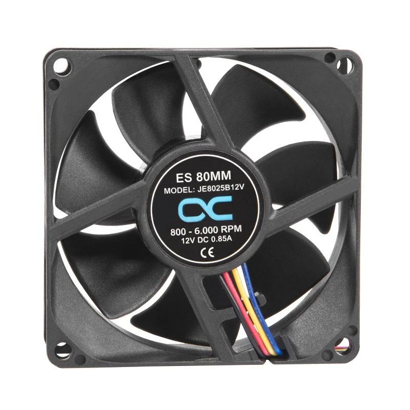 Alphacool ES 80mm PWM ventiliatorius iš priekio