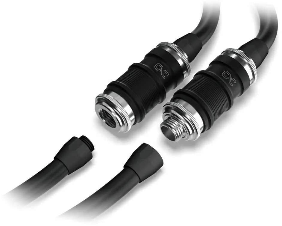 „Alphacool ES“ greito atjungimo jungtis, BLH1A komplektas, vidinė-vidinė, su pertvarine jungtimi