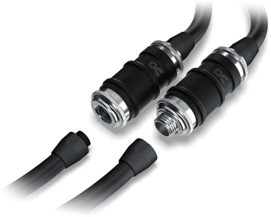 „Alphacool ES“ greito atjungimo jungtis, BLH1A komplektas, vidinė-vidinė, su pertvarine jungtimi