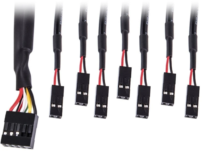 „Alphacool“ priekinis įvesties/išvesties skydelis su USB 2.0, su kabeliu prie serverio korpuso