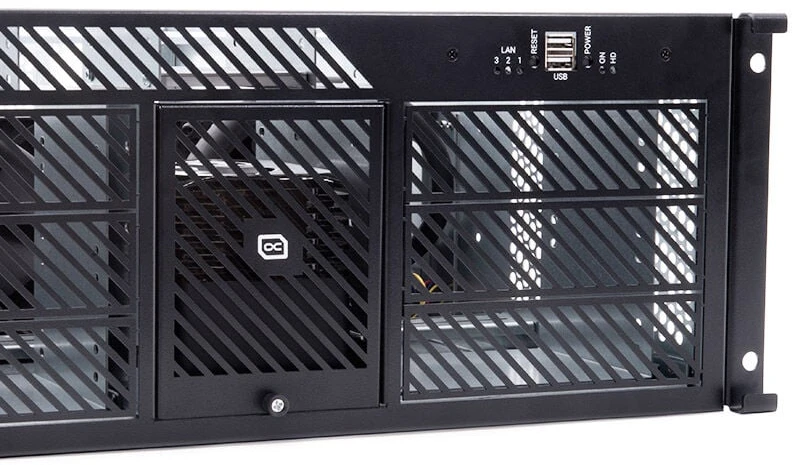 „Alphacool“ priekinis įvesties/išvesties skydelis su USB 2.0, su kabeliu prie serverio korpuso