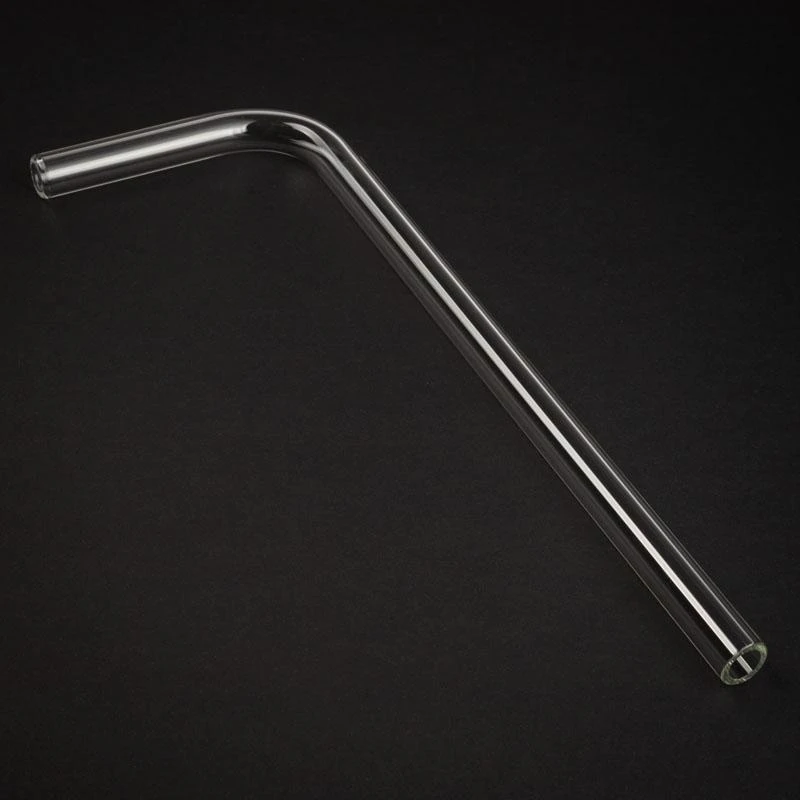 „Alphacool HardTube“ 16/11 mm borosilikatinis stiklas, 90 laipsnių kampas, 10/30 cm, skaidrus