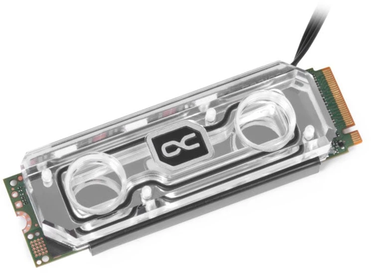 Alphacool HDX Apex M.2 2280 SSD aušintuvas, ARGB – akrilas