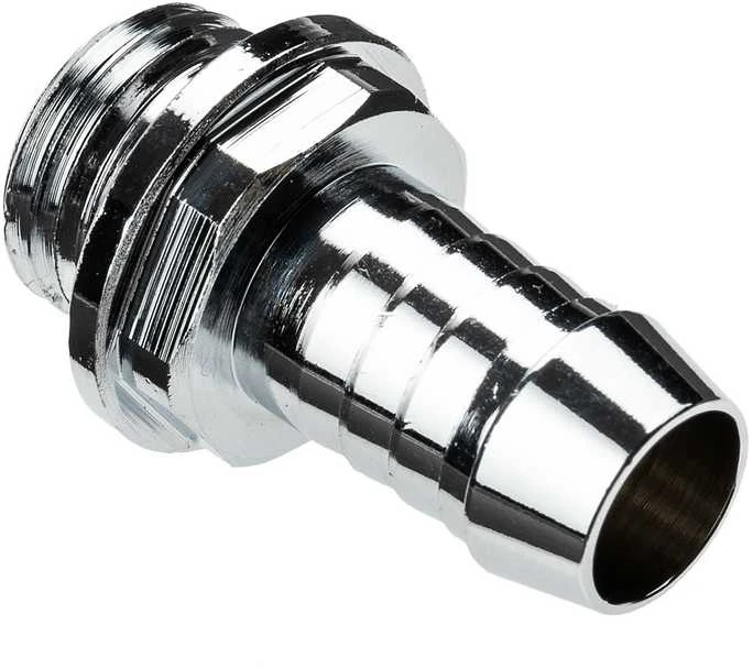 „Alphacool HF“ tiesus jungtis, G1/4 colio vidinis sriegis, 10 mm vidinis skersmuo – chromuotas