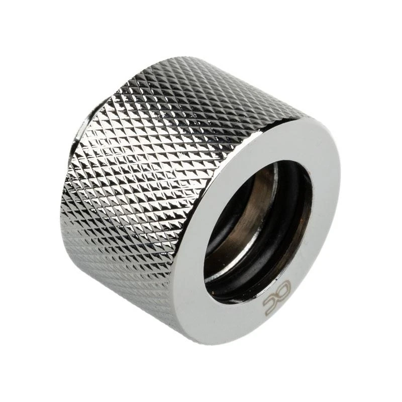 Alphacool sidabrinė jungtis su rifliuotu paviršiumi