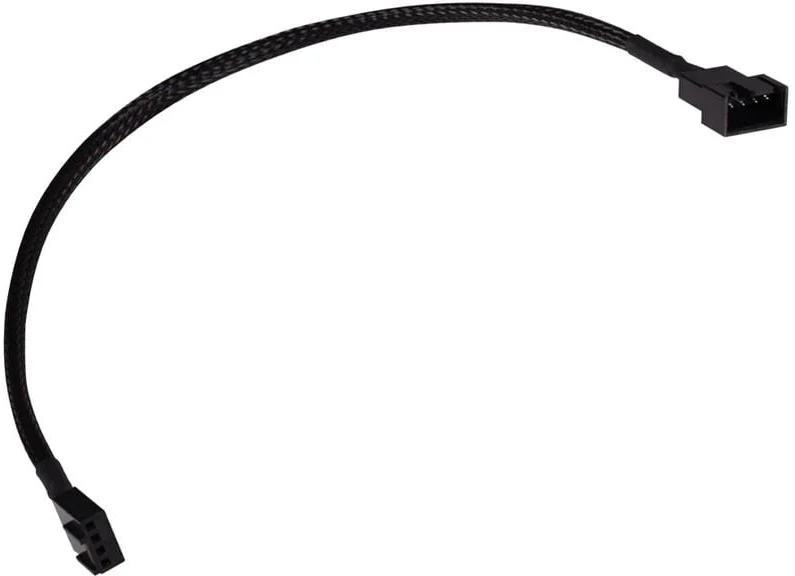 Alphacool fan cable 4-pin to 4-pin extension 30cm – juodas