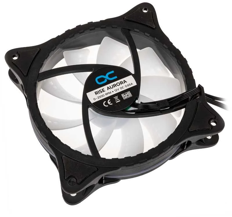 Alphacool Rise Aurora PWM-korpuso ventiliatorius – 120mm, juodos spalvos