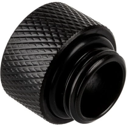 „Alphacool“ jungties adapteris, tiesus G1/4 colio lizdas į G1/4 colio kištuką, juodas