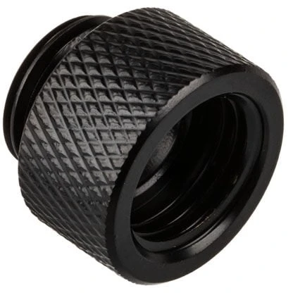 „Alphacool“ jungties adapteris, tiesus G1/4 colio lizdas į G1/4 colio kištuką, juodas