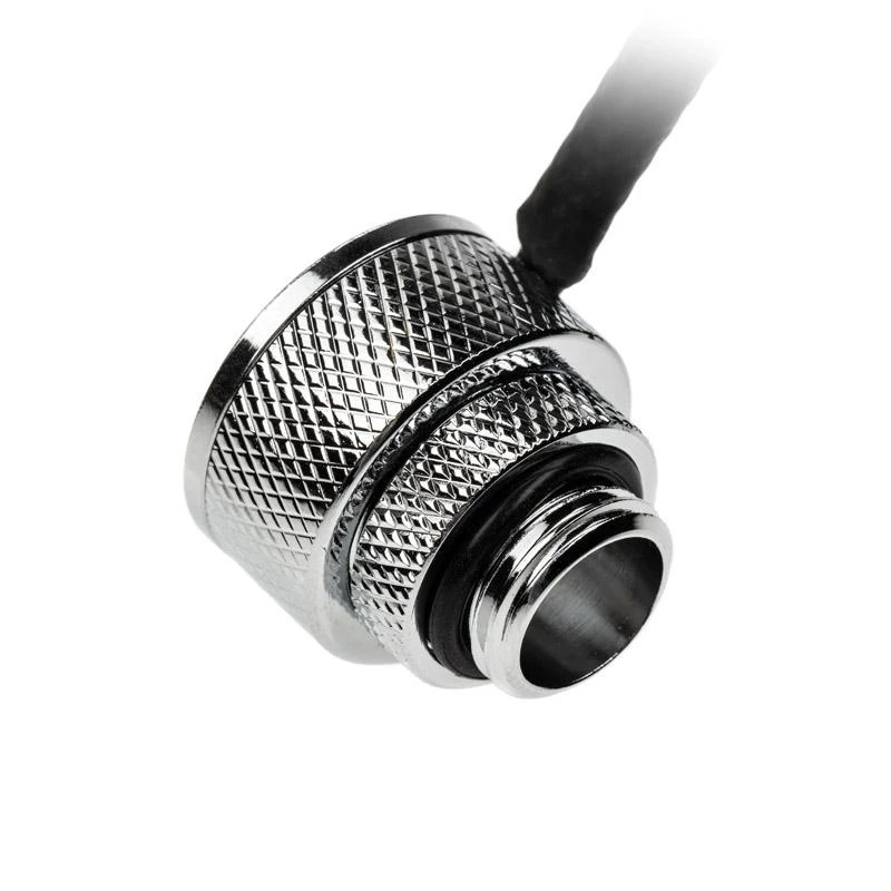 Alphacool Eiszapfen temperatūros jutiklis G1/4 vyriškas/vyriškas su moterišku adapteriu – chromas