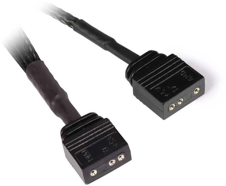 „Alphacool“ prailgintuvas aRGB 3 kontaktų į 3 kontaktus, su įvorėmis, 15 cm