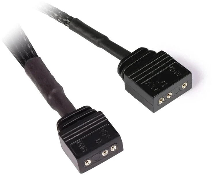 „Alphacool“ prailgintuvas aRGB 3 kontaktų į 3 kontaktus, su įvorėmis, 15 cm
