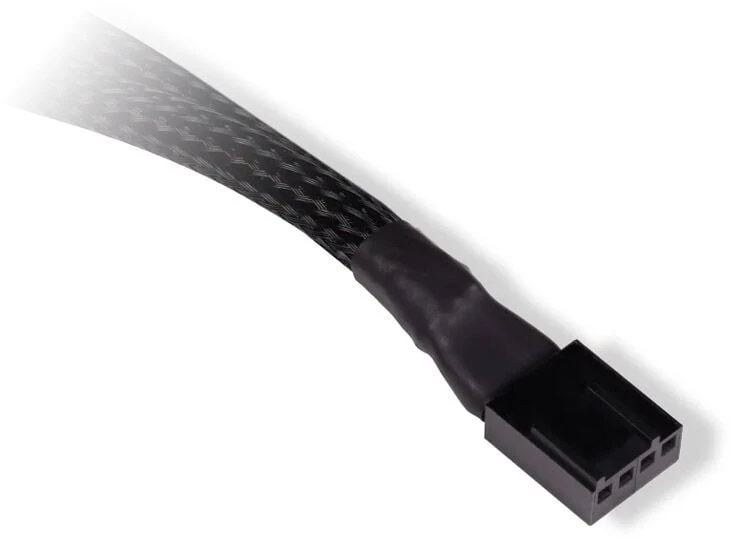 „Alphacool“ Y skirstytuvas, 4 kontaktų į 2 x 4 kontaktų PWM, 30 cm, juodas