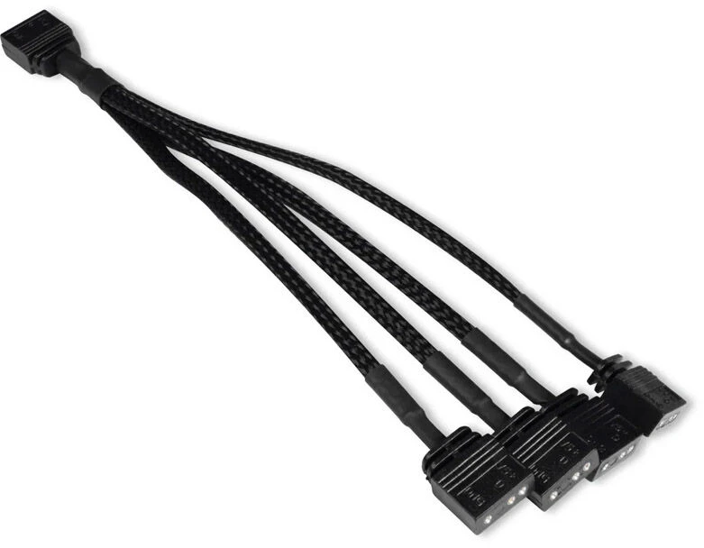 Alphacool Y-Splitter aRGB 3-Pin to 4x 3-Pin 15cm – juodos spalvos