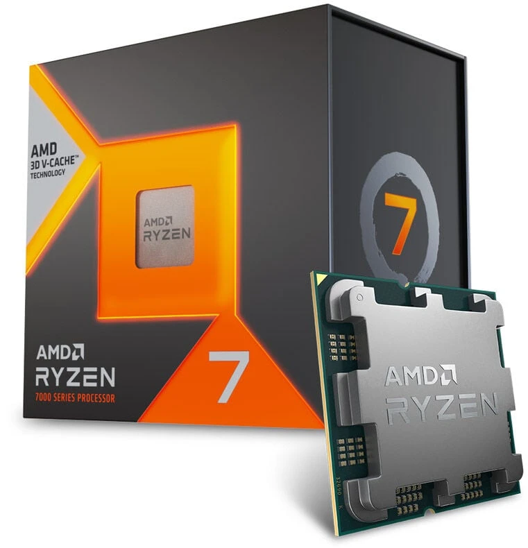 Procesorius AMD procesoriaus stacionarus Ryzen 7 8C/16T 7700X3D (4.5GHz, 104MB, 120W, AM5) dėžutė