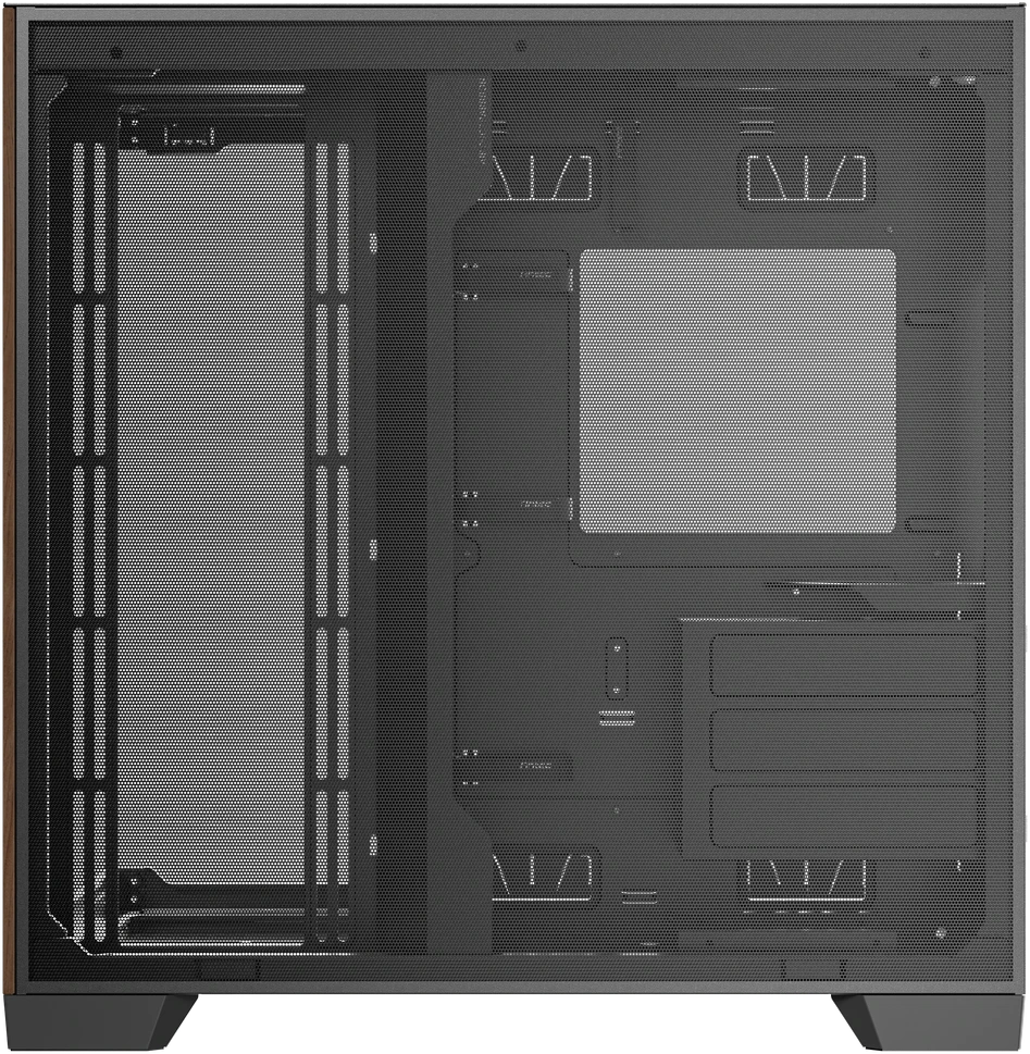 „Antec C8 Midi-Tower“, grūdintas stiklas ir mediena