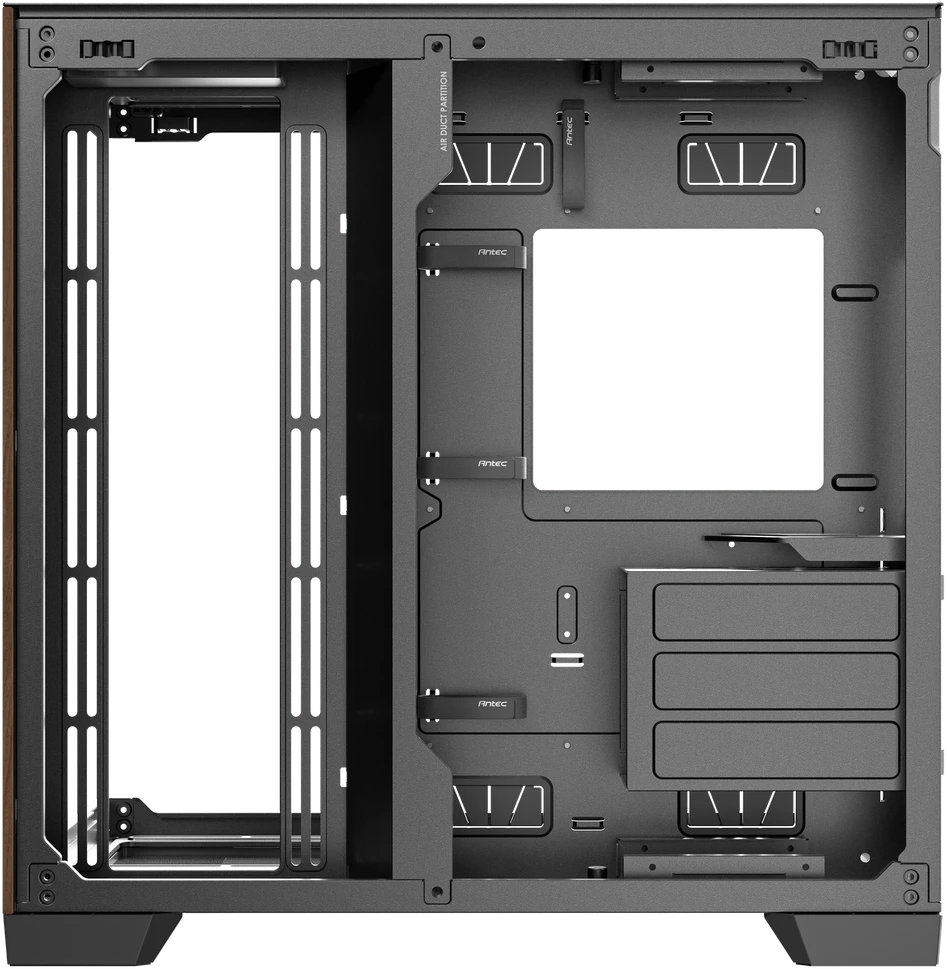 „Antec C8 Midi-Tower“, grūdintas stiklas ir mediena