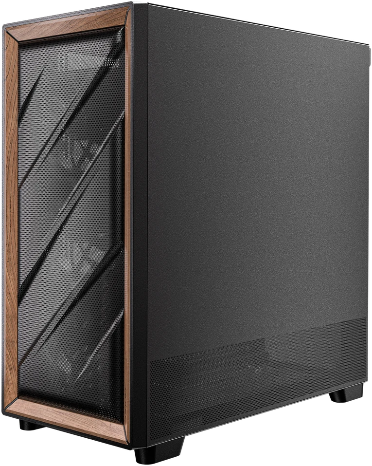 „Antec Flux“ kompiuterio korpusas, vidutinio dydžio bokštas, E-ATX, grūdintas stiklas – Juodas