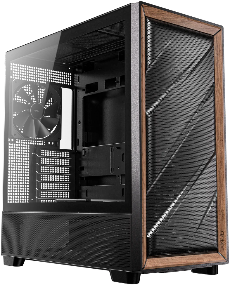 „Antec Flux“ kompiuterio korpusas, vidutinio dydžio bokštas, E-ATX, grūdintas stiklas – Juodas